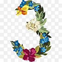 创意数字花环字-空若网 创意数字花环字-空若网