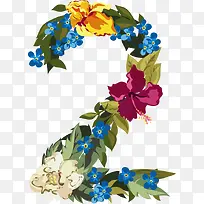 创意数字花环字-空若网 创意数字花环字-空若网