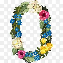 创意数字花环字-空若网 创意数字花环字-空若网