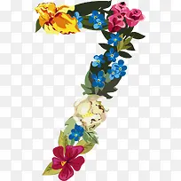 创意数字花环字-空若网 创意数字花环字-空若网