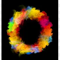 彩色墨迹圆圈-空若网 彩色墨迹圆圈-空若网