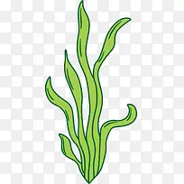 绿色清新扭动海草-空若网 绿色清新扭动海草-空若网
