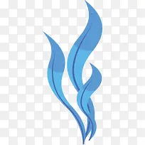 蓝色清新扭动海草-空若网 蓝色清新扭动海草-空若网