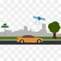 矢量黄色车辆-空若网 矢量黄色车辆-空若网