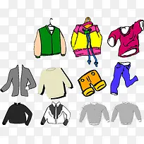 矢量卡通装饰儿童服饰手绘-空若网 矢量卡通装饰儿童服饰手绘-空若网