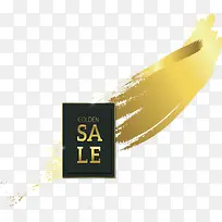 金色笔刷促销海报-空若网 金色笔刷促销海报-空若网