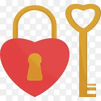 心形爱情钥匙锁头-空若网 心形爱情钥匙锁头-空若网