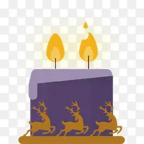 紫色蜡烛烛光火焰矢量手绘素材-空若网 紫色蜡烛烛光火焰矢量手绘素材-空若网