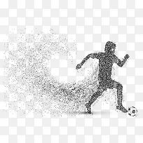 踢球圆点粒子剪影-空若网 踢球圆点粒子剪影-空若网