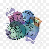 创意水彩相机-空若网 创意水彩相机-空若网