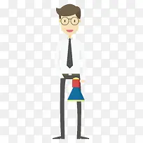 拿着喇叭的卡通衬衫男-空若网 拿着喇叭的卡通衬衫男-空若网