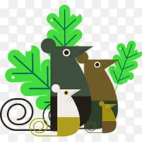 创意手绘老鼠装饰插画-空若网 创意手绘老鼠装饰插画-空若网