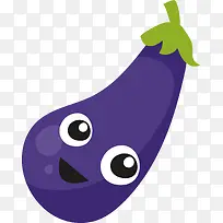 卡通茄子插画设计-空若网 卡通茄子插画设计-空若网