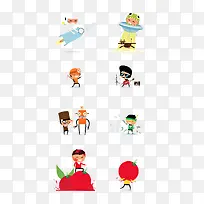 扁平化手机APP卡通图标-空若网 扁平化手机APP卡通图标-空若网