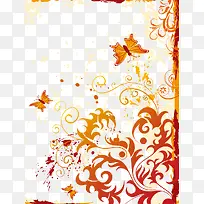 蝴蝶花纹背景素材-空若网 蝴蝶花纹背景素材-空若网