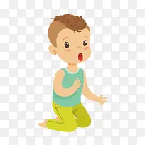 卡通版跪着的小男孩-空若网 卡通版跪着的小男孩-空若网