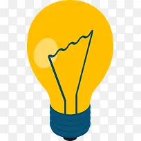 矢量卡通橙色灯泡-空若网 矢量卡通橙色灯泡-空若网