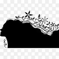 卡通手绘黑色美女-空若网 卡通手绘黑色美女-空若网