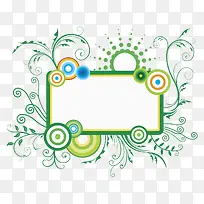 绿色花纹长方形边框-空若网 绿色花纹长方形边框-空若网
