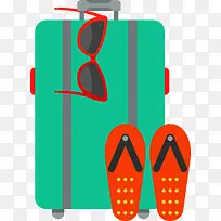 墨绿色扁平化行李箱-空若网 墨绿色扁平化行李箱-空若网