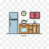 多彩厨房插画素材-空若网 多彩厨房插画素材-空若网