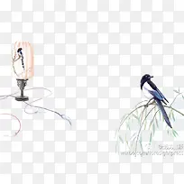 蓝色小鸟素材花灯素材-空若网 蓝色小鸟素材花灯素材-空若网