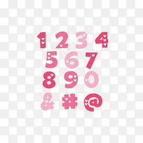 粉色数字免扣元素-空若网 粉色数字免扣元素-空若网