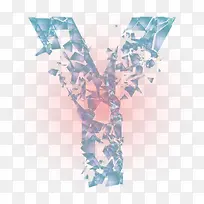 玻璃渣字母Y-空若网 玻璃渣字母Y-空若网