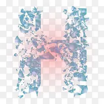 玻璃渣字母H-空若网 玻璃渣字母H-空若网