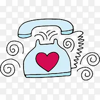 卡通爱心电话装饰-空若网 卡通爱心电话装饰-空若网