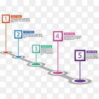 彩色数字序列流程图-空若网 彩色数字序列流程图-空若网