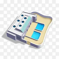 卡通手绘立体建筑物-空若网 卡通手绘立体建筑物-空若网