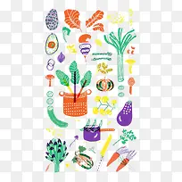 手绘蔬菜-空若网 手绘蔬菜-空若网