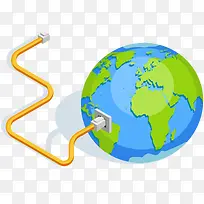 全球互联网安防系统插画-空若网 全球互联网安防系统插画-空若网