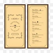 复古餐厅菜单矢量素材-空若网 复古餐厅菜单矢量素材-空若网