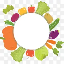 健康营养蔬菜边框-空若网 健康营养蔬菜边框-空若网