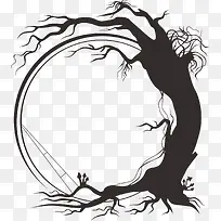 枯树边框-空若网 枯树边框-空若网