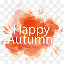 橘色水彩底纹秋天-空若网 橘色水彩底纹秋天-空若网