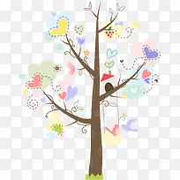 矢量爱心树-空若网 矢量爱心树-空若网