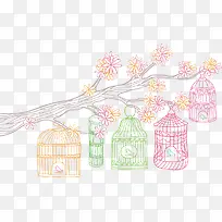 树枝上的鸟笼-空若网 树枝上的鸟笼-空若网