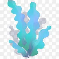蓝色闪耀清新海草-空若网 蓝色闪耀清新海草-空若网