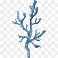 卡通手绘蓝色的海草-空若网 卡通手绘蓝色的海草-空若网