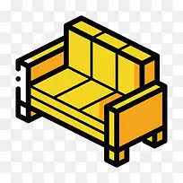 扁平化沙发PNG下载-空若网 扁平化沙发PNG下载-空若网