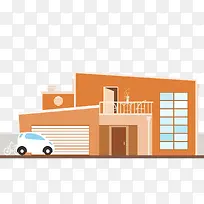 卡通橙色的房屋设计-空若网 卡通橙色的房屋设计-空若网