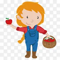 拿着水果的农民-空若网 拿着水果的农民-空若网