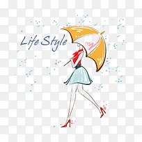 卡通手绘时尚美女-空若网 卡通手绘时尚美女-空若网