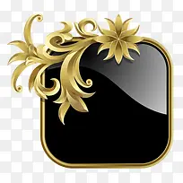 正方形黑宝石金属花纹-空若网 正方形黑宝石金属花纹-空若网