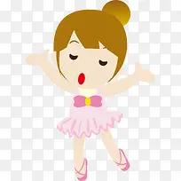 跳舞的女孩插画设计-空若网 跳舞的女孩插画设计-空若网