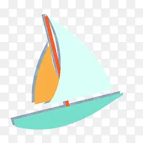 卡通手绘彩色小船-空若网 卡通手绘彩色小船-空若网