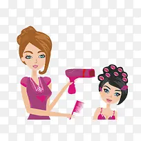 矢量美容美发洗剪吹-空若网 矢量美容美发洗剪吹-空若网